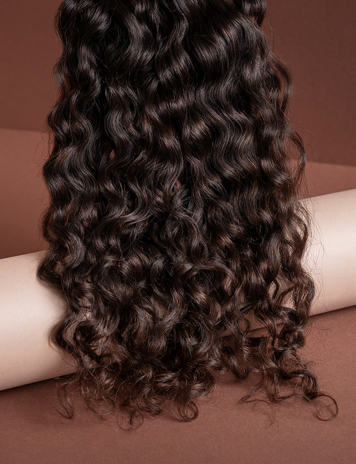 Natural curly Golden Brown